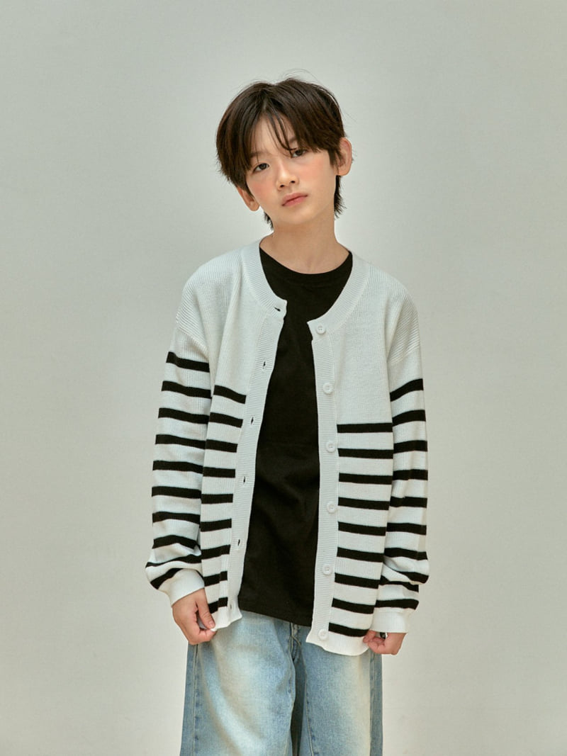 A-Market - Korean Children Fashion - #childrensboutique - Marant Stripe Cardigan with Mom - 9