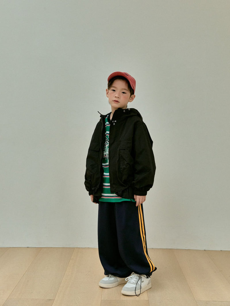 A-Market - Korean Children Fashion - #childrensboutique - Black Hood Windbreaker - 7