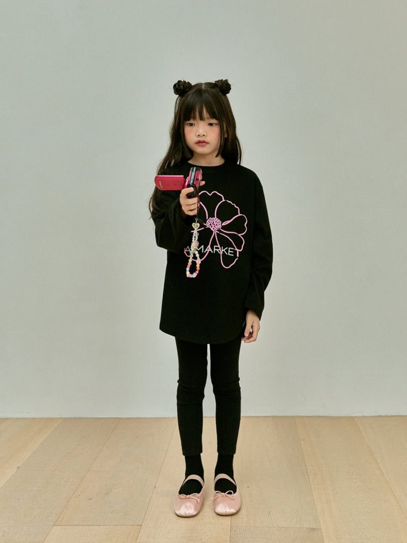 A-Market - Korean Children Fashion - #designkidswear - Flower A Long Tee - 10