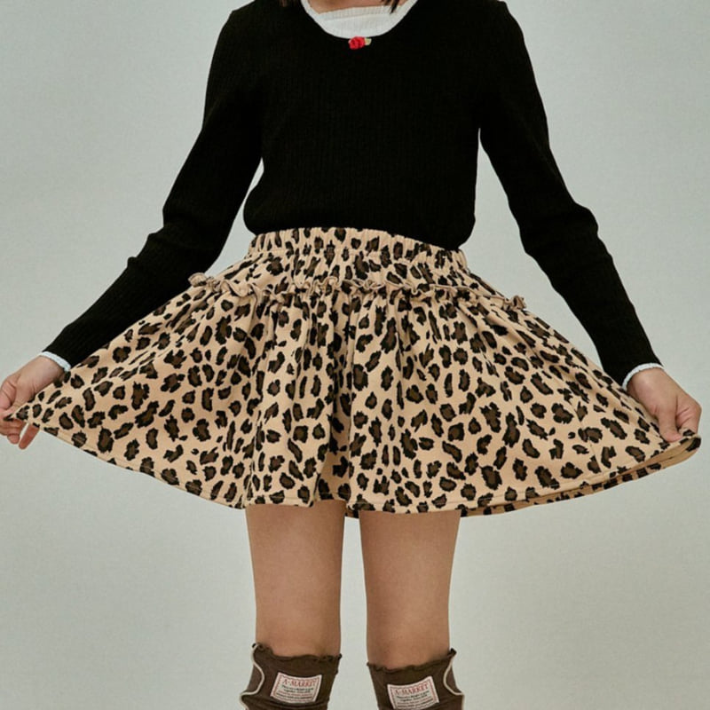 A-Market - Korean Children Fashion - #designkidswear - Leopard Skirt - 3