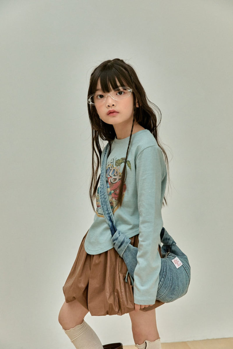 A-Market - Korean Children Fashion - #discoveringself - Leather Balloon Skirt - 5