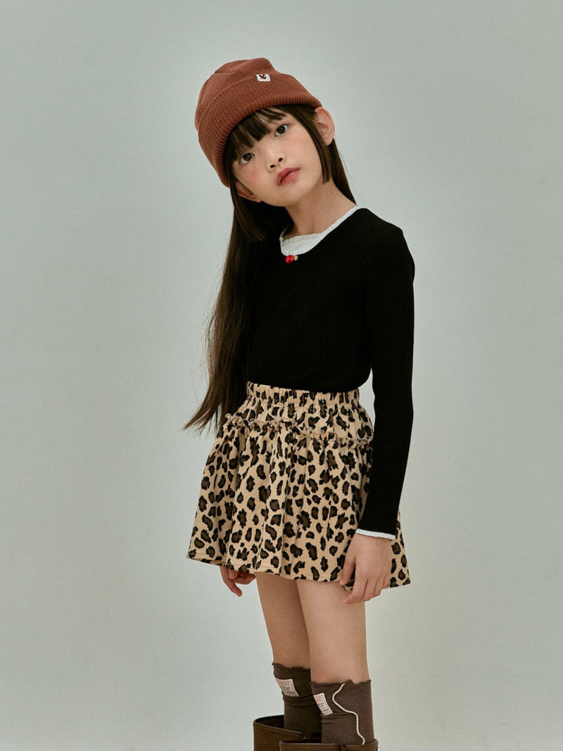 A-Market - Korean Children Fashion - #designkidswear - Leopard Skirt - 4