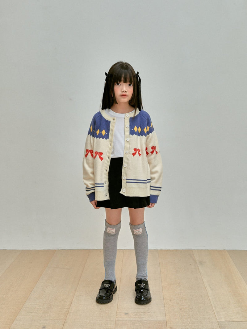 A-Market - Korean Children Fashion - #fashionkids - Knit Ribbon Cardigan - 5