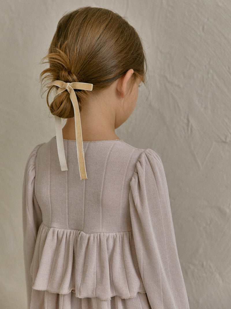 A-Market - Korean Children Fashion - #discoveringself - Velvet Ribbon Hairpin - 4