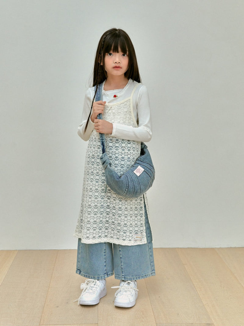 A-Market - Korean Children Fashion - #kidsshorts - Denim Wide Pants - 4