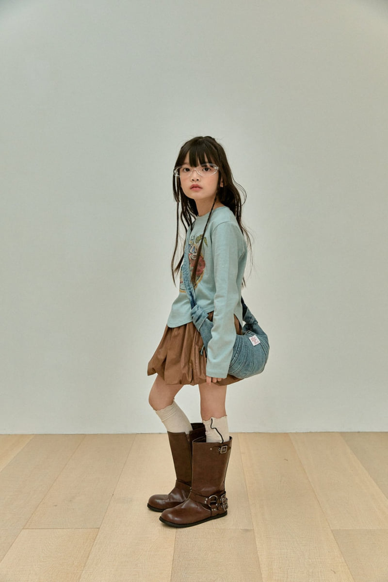 A-Market - Korean Children Fashion - #littlefashionista - Leather Balloon Skirt - 11