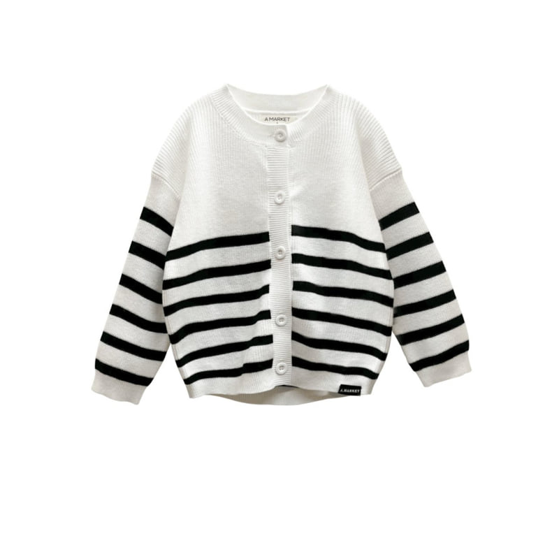 A-Market - Korean Children Fashion - #littlefashionista - Marant Stripe Cardigan with Mom