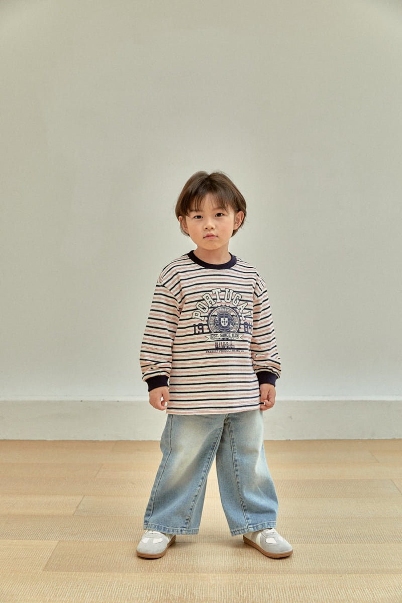 A-Market - Korean Children Fashion - #littlefashionista - Stripe Porto Tee - 6