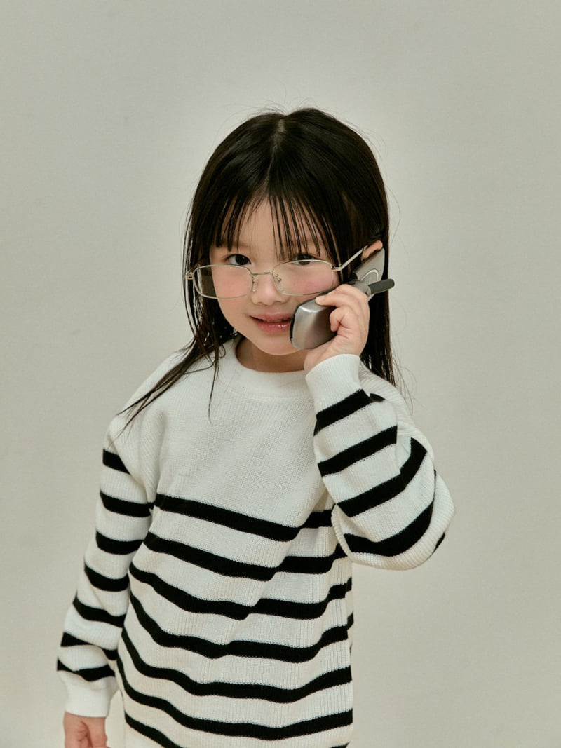 A-Market - Korean Children Fashion - #littlefashionista - Marant Stripe Tee with Mom - 4