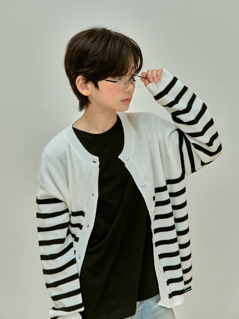 A-Market - Korean Children Fashion - #magicofchildhood - Marant Stripe Cardigan with Mom - 2