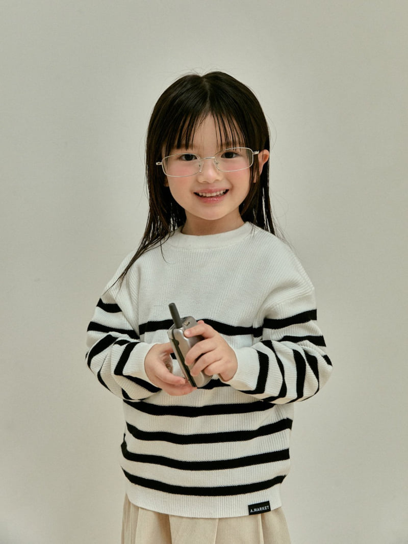 A-Market - Korean Children Fashion - #prettylittlegirls - Marant Stripe Tee with Mom - 6