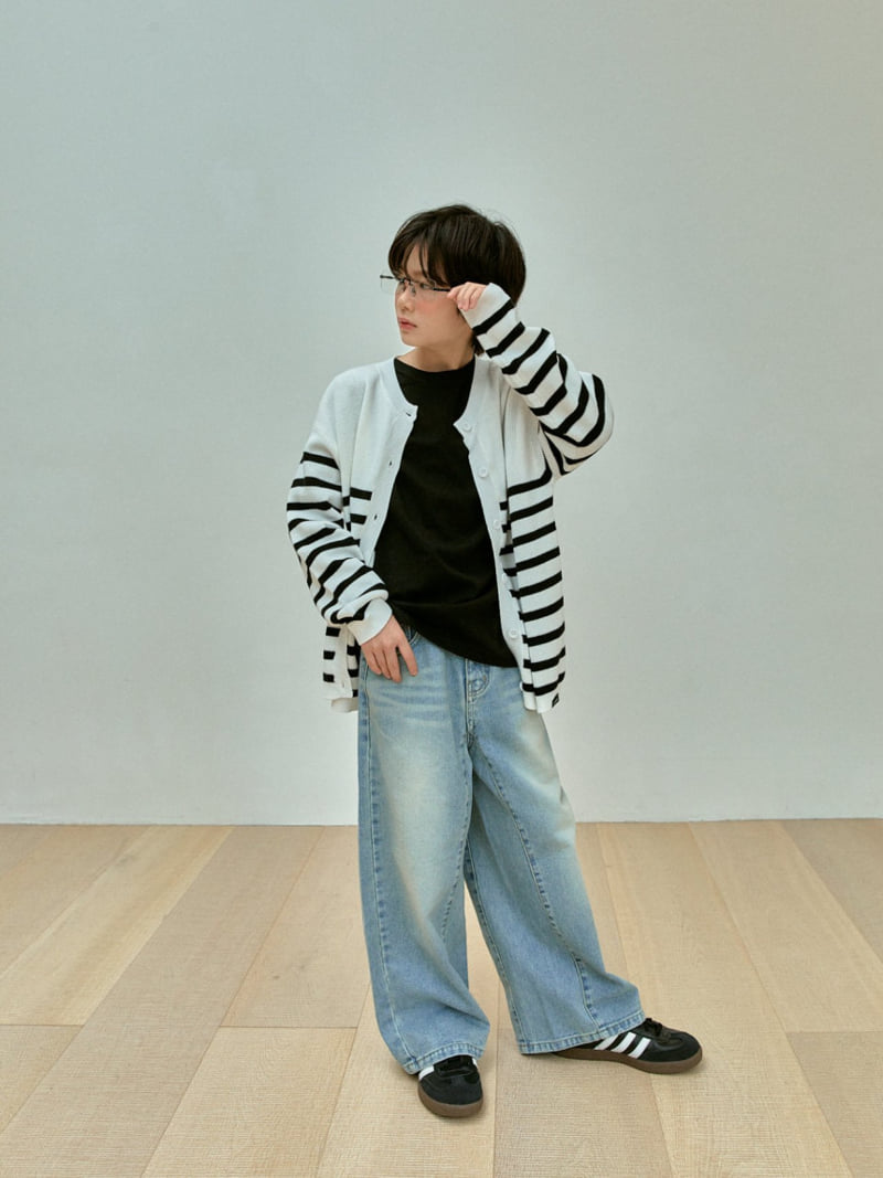 A-Market - Korean Children Fashion - #stylishchildhood - Marant Stripe Cardigan with Mom - 7