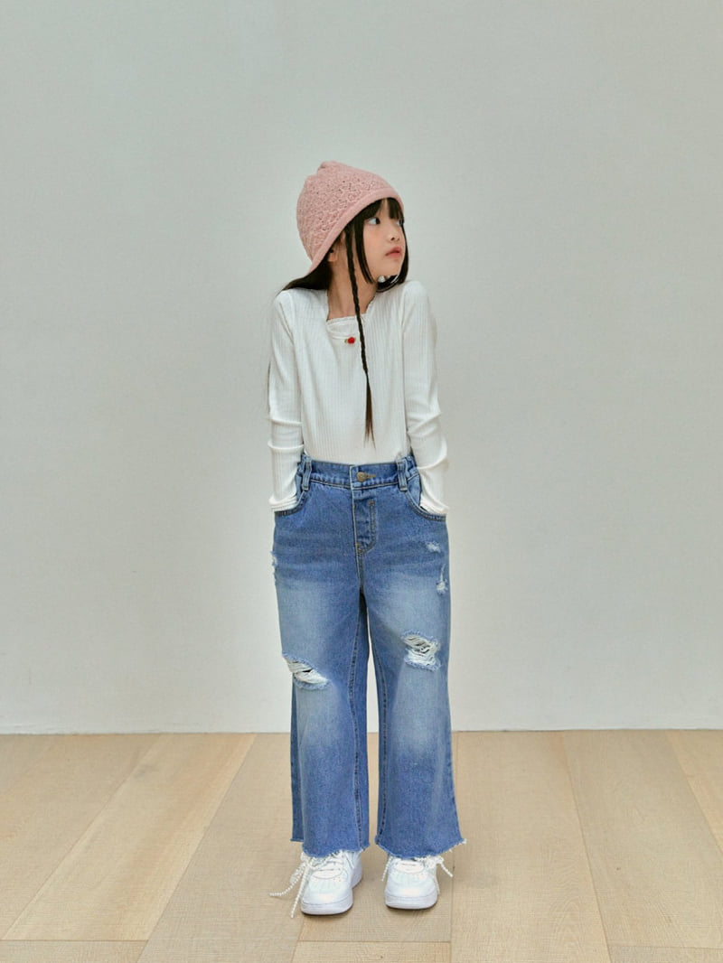 A-Market - Korean Children Fashion - #stylishchildhood - Vintage Denim Pants - 3