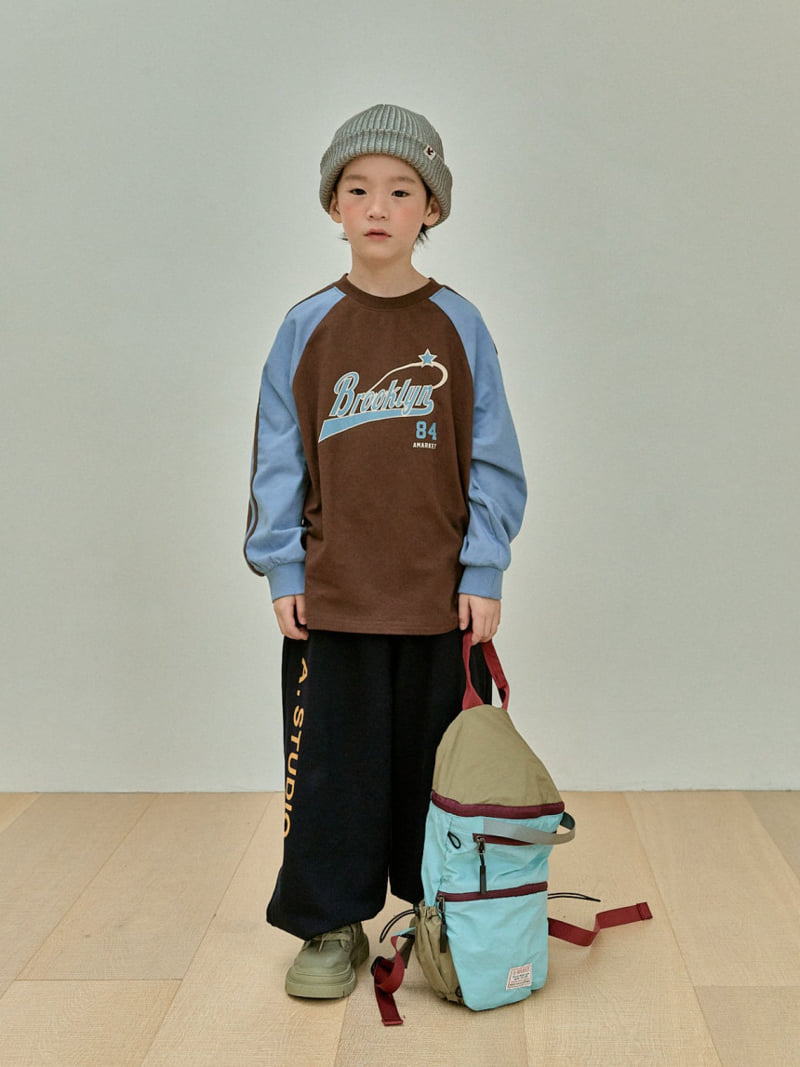 A-Market - Korean Children Fashion - #todddlerfashion - Colored Brooklyn Tee - 12