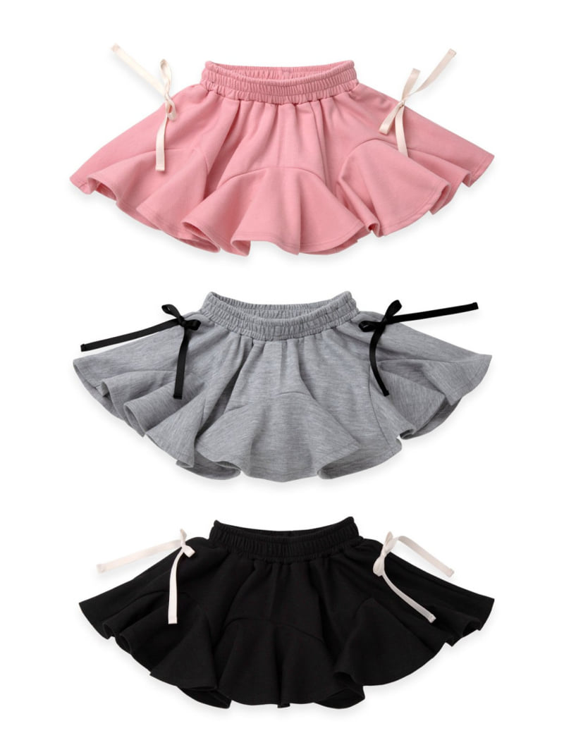 A-Market - Korean Children Fashion - #toddlerclothing - Hull Ribbon Skirt Leggings