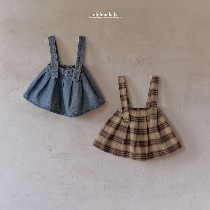 Aladin - Korean Baby Fashion - #babyboutique - Suspender Pleats Skirt