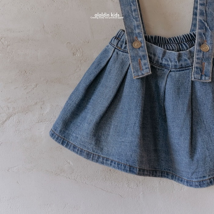 Aladin - Korean Baby Fashion - #babyboutiqueclothing - Suspender Pleats Skirt - 4