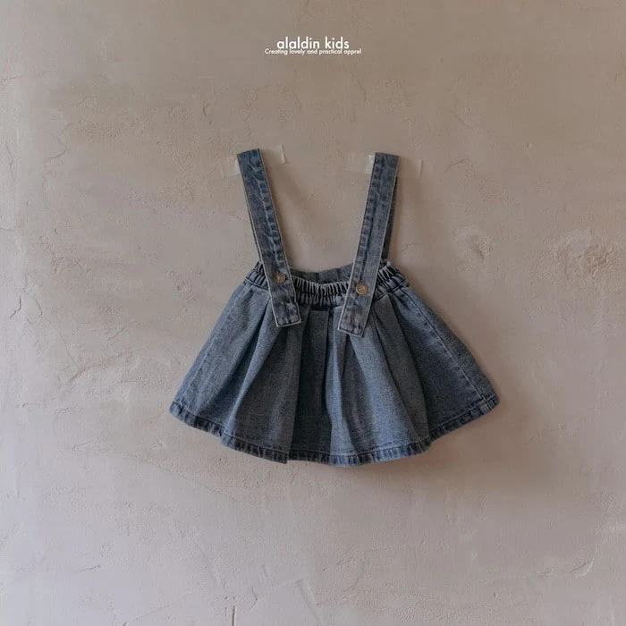 Aladin - Korean Baby Fashion - #babyfashion - Suspender Pleats Skirt - 5