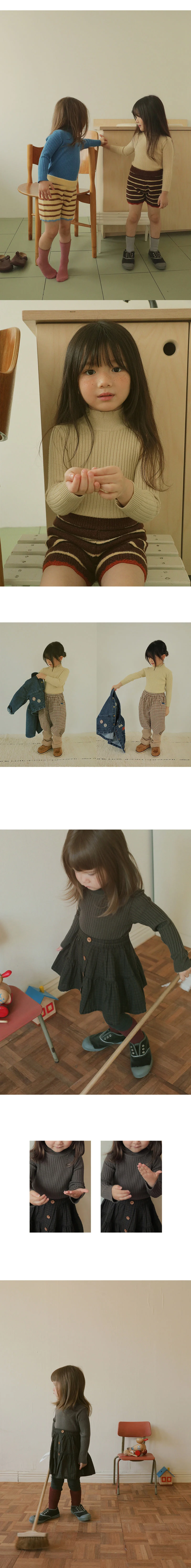 Amber - Korean Children Fashion - #fashionkids - With Knit Rib Tee - 3