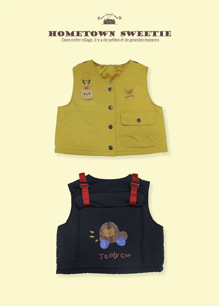 Amber - Korean Children Fashion - #littlefashionista - Teddy Car Bonding Vest