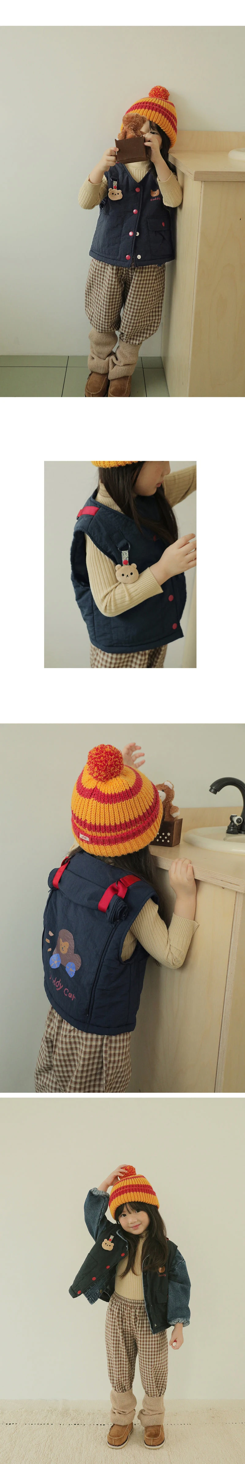 Amber - Korean Children Fashion - #minifashionista - Teddy Car Bonding Vest - 4