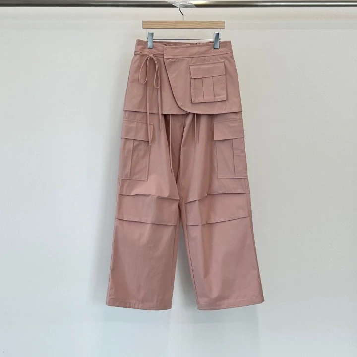 Another Avenue - Korean Women Fashion - #momslook - Wrap Skirt Cargo Pants - 2