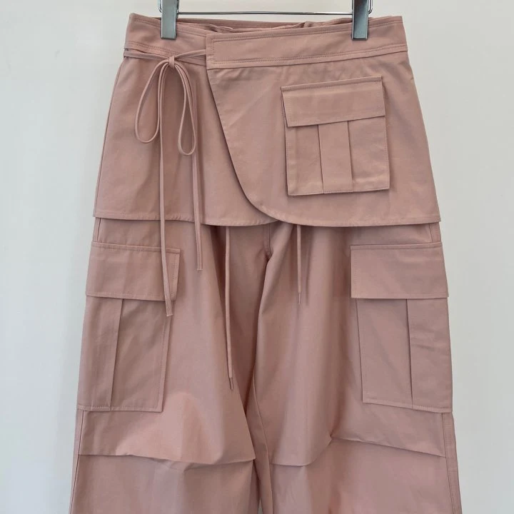 Another Avenue - Korean Women Fashion - #momslook - Wrap Skirt Cargo Pants - 6