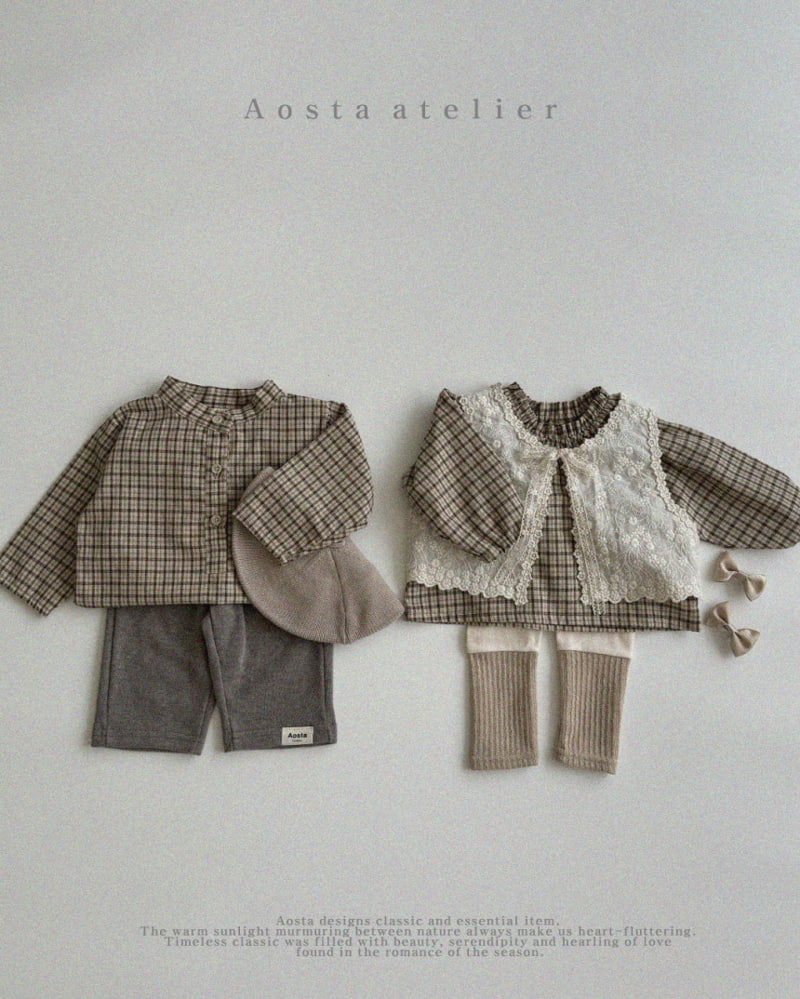 Aosta - Korean Children Fashion - #Kfashion4kids - Le Check Blouse - 7