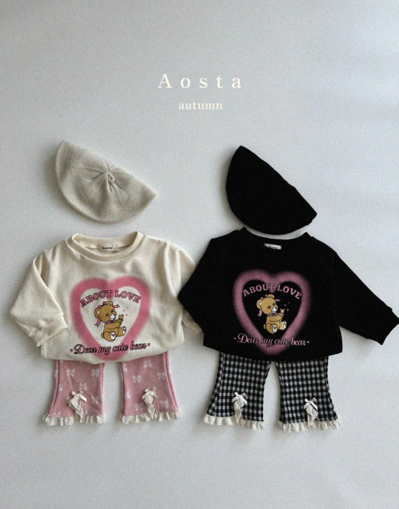 Aosta - Korean Children Fashion - #Kfashion4kids - Heart Bear Sweatshirts - 5