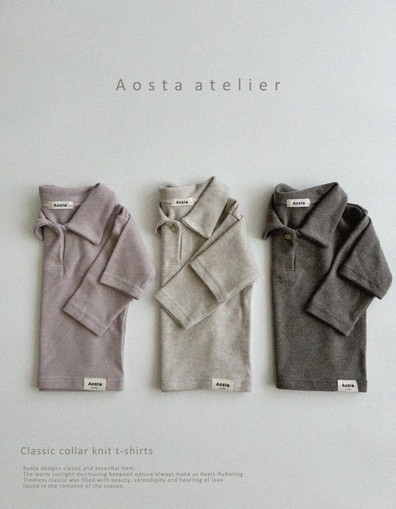 Aosta - Korean Children Fashion - #childofig - Classic Collar Tee - 2