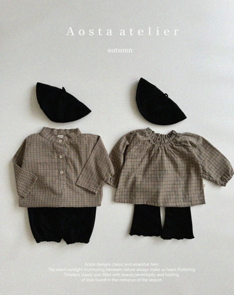 Aosta - Korean Children Fashion - #childofig - Le Check Blouse - 12