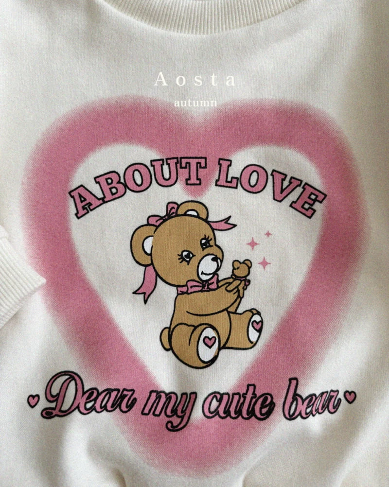 Aosta - Korean Children Fashion - #childofig - Heart Bear Sweatshirts - 11