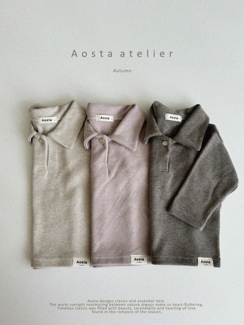 Aosta - Korean Children Fashion - #childrensboutique - Classic Collar Tee - 3