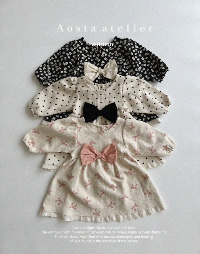 Aosta - Korean Children Fashion - #childofig - Ribbon One-piece - 4