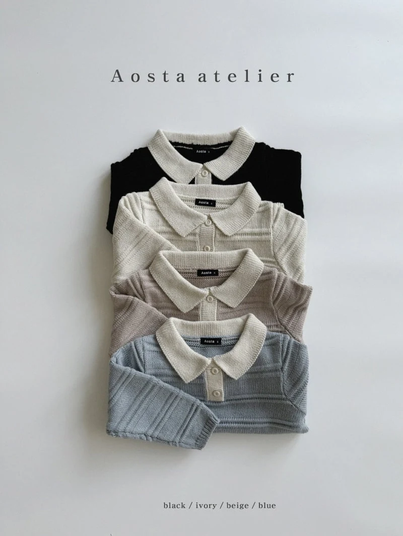 Aosta - Korean Children Fashion - #designkidswear - Knit Collar Tee