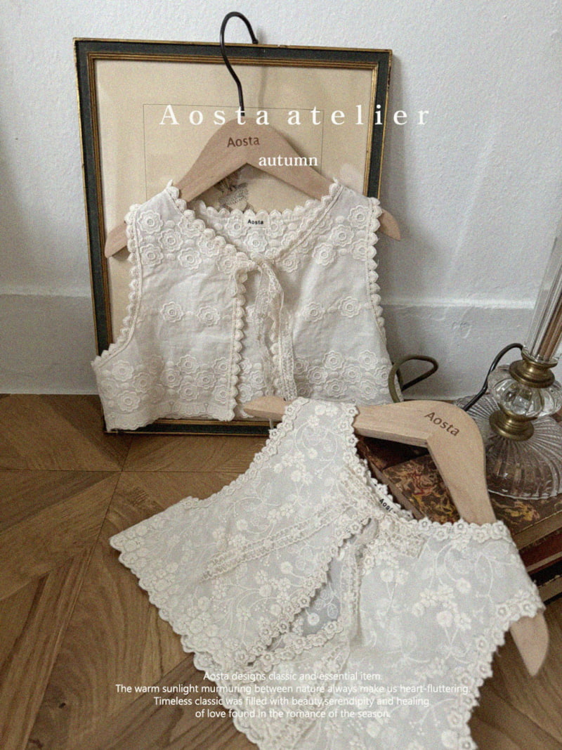 Aosta - Korean Children Fashion - #designkidswear - Lace Vest - 12