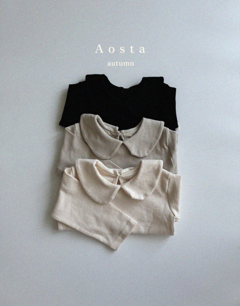 Aosta - Korean Children Fashion - #discoveringself - Round Collar Tee