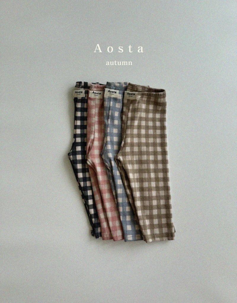 Aosta - Korean Children Fashion - #discoveringself - Check Leggings