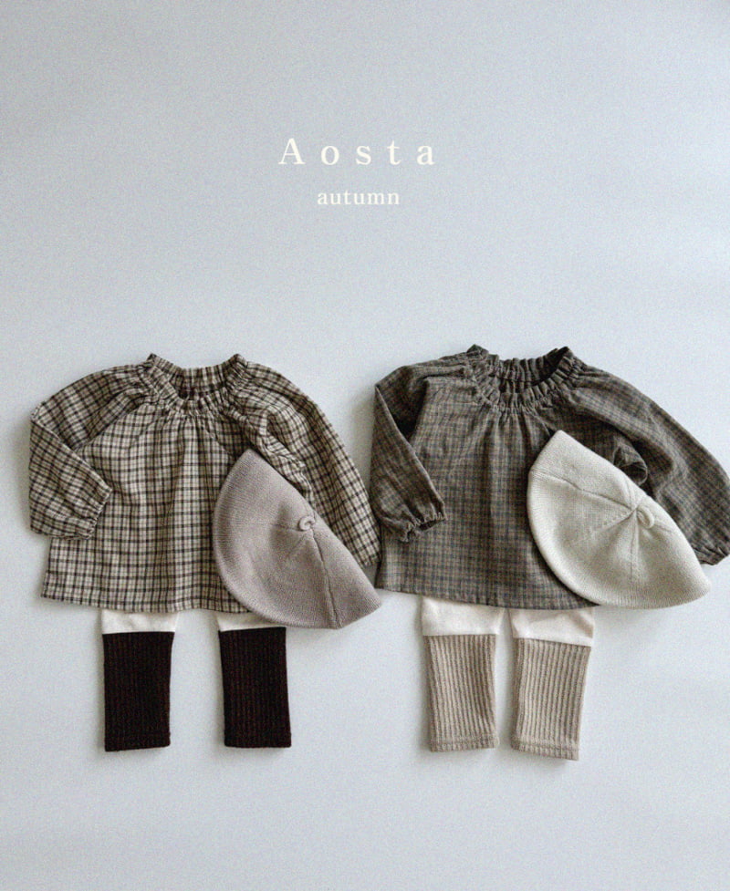 Aosta - Korean Children Fashion - #fashionkids - Le Check Blouse - 3