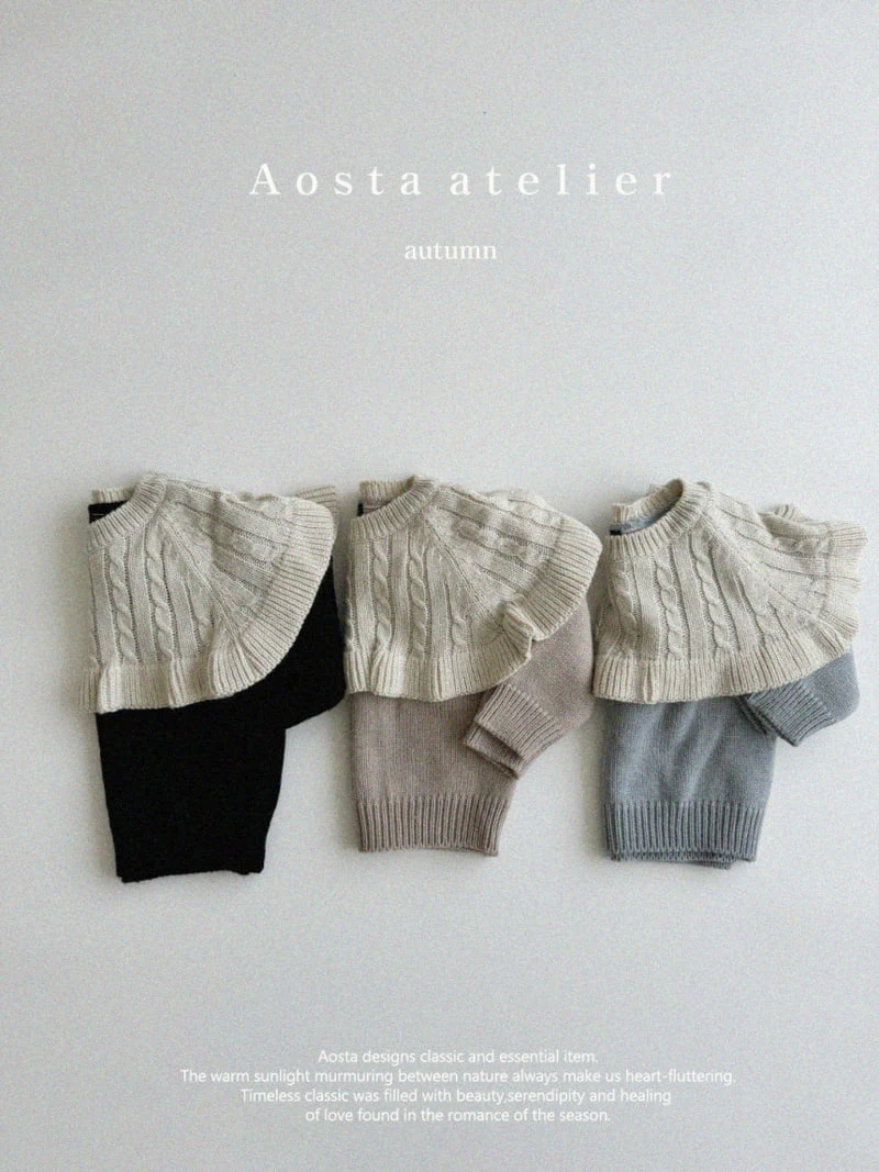 Aosta - Korean Children Fashion - #fashionkids - Knit Cape Tee