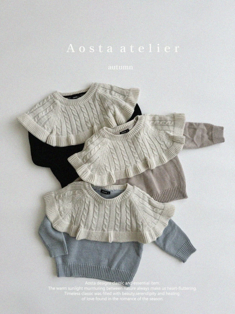 Aosta - Korean Children Fashion - #kidsshorts - Knit Cape Tee - 2