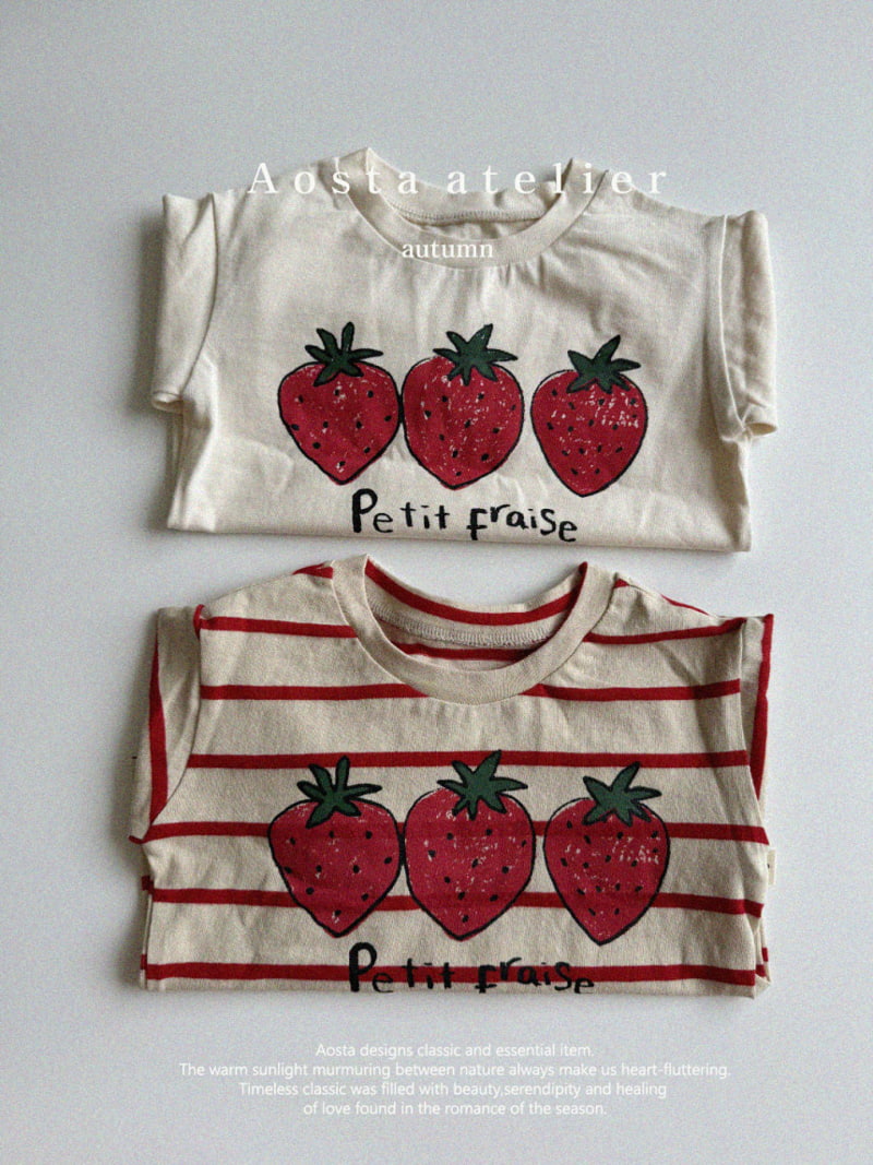 Aosta - Korean Children Fashion - #kidsshorts - Strawberry Tee