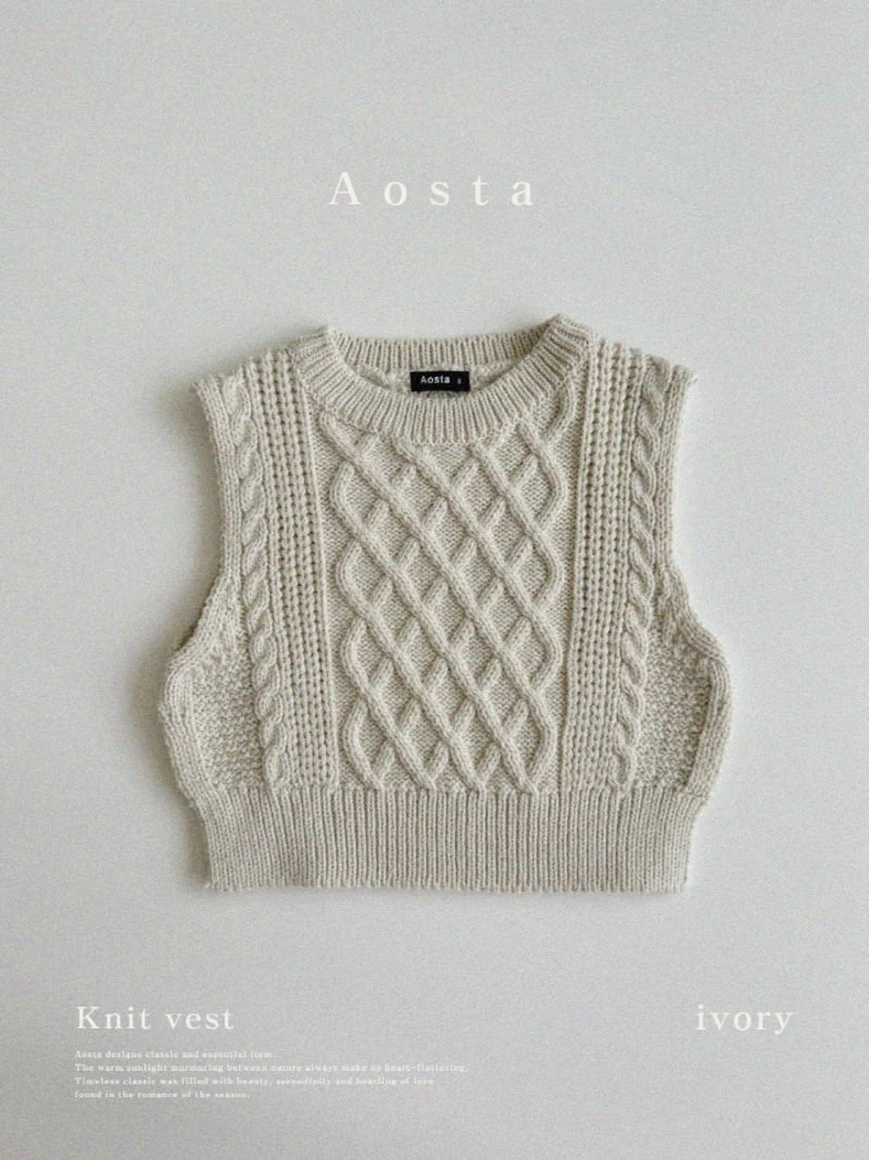 Aosta - Korean Children Fashion - #kidsshorts - Knit Vest - 11