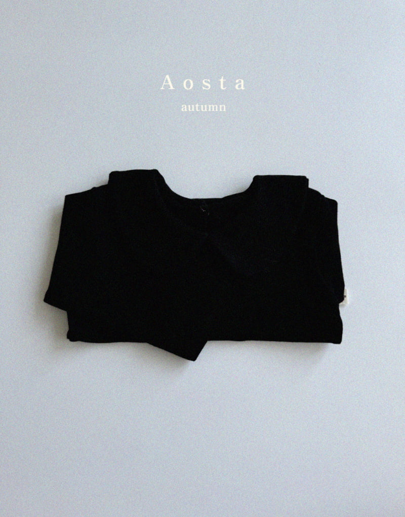 Aosta - Korean Children Fashion - #kidsshorts - Round Collar Tee - 4