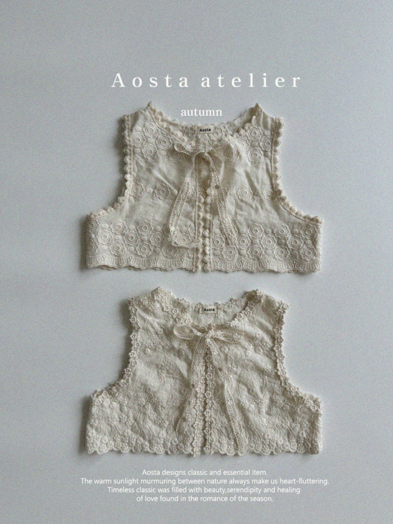 Aosta - Korean Children Fashion - #kidzfashiontrend - Lace Vest