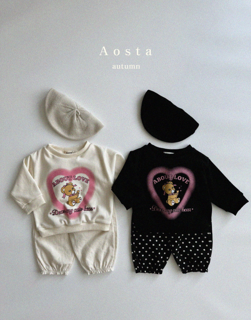 Aosta - Korean Children Fashion - #kidsstore - Heart Bear Sweatshirts - 4