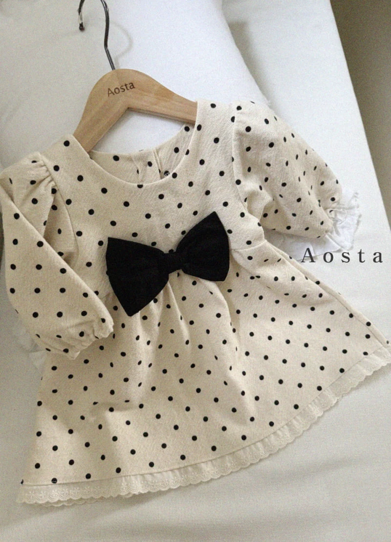 Aosta - Korean Children Fashion - #kidzfashiontrend - Ribbon One-piece - 10