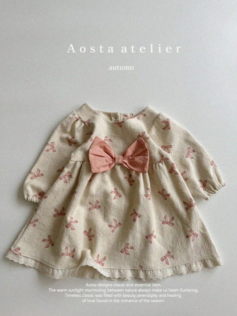 Aosta - Korean Children Fashion - #littlefashionista - Ribbon One-piece - 12