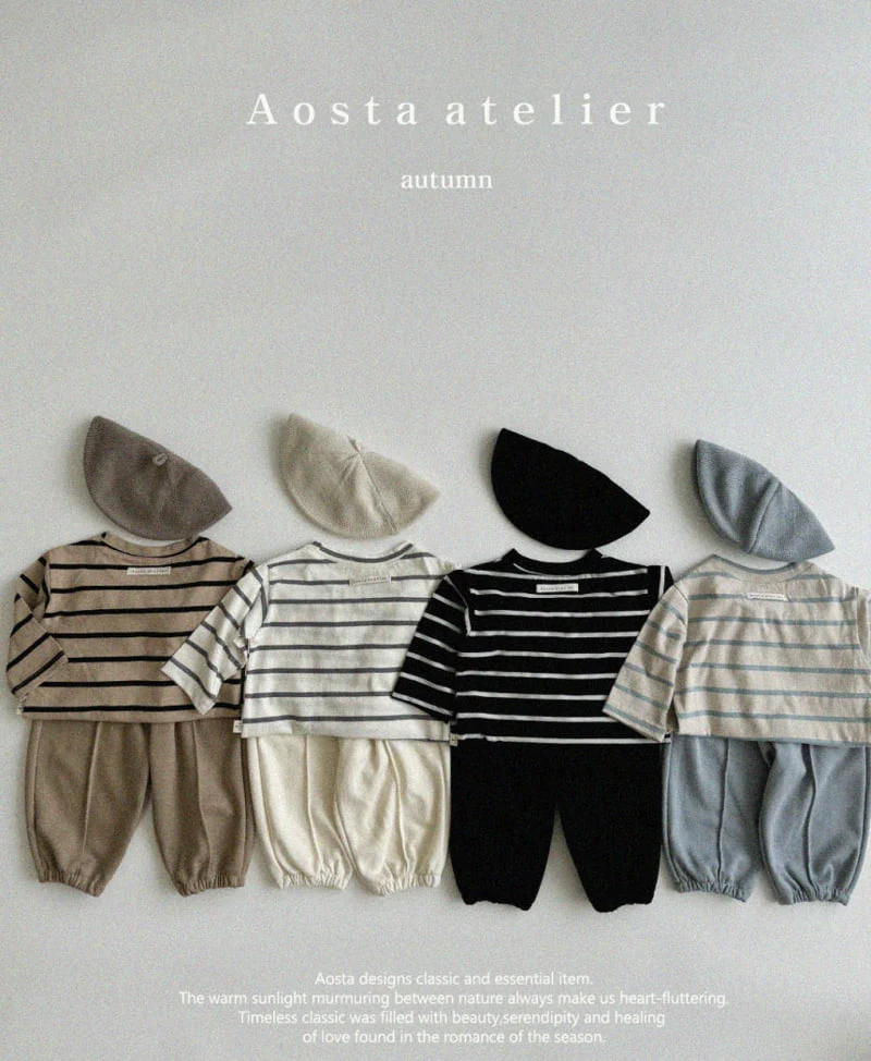 Aosta - Korean Children Fashion - #littlefashionista - Signature Stripe Tee - 8