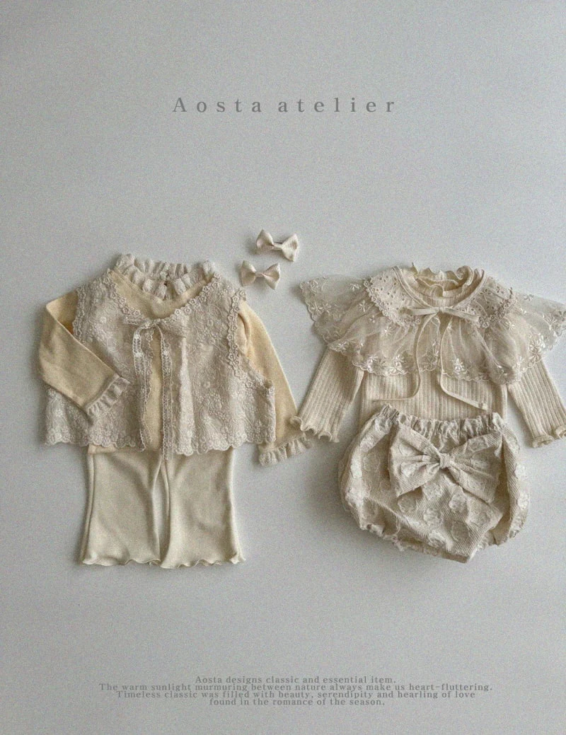 Aosta - Korean Children Fashion - #littlefashionista - Lace Cape - 7